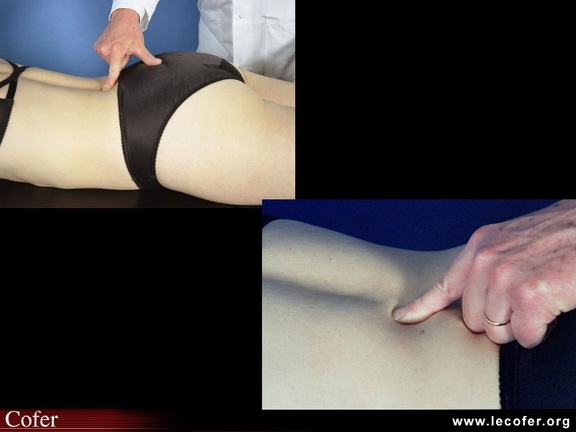 Palpation interépineuse et paravertébrale