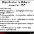 Gonarthrose : la classification de Kellgren et Lawrence