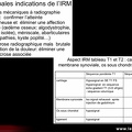 Principaux aspects IRM et principales indications dans la gonarthrose