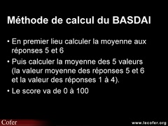 Calcul du BASDAI